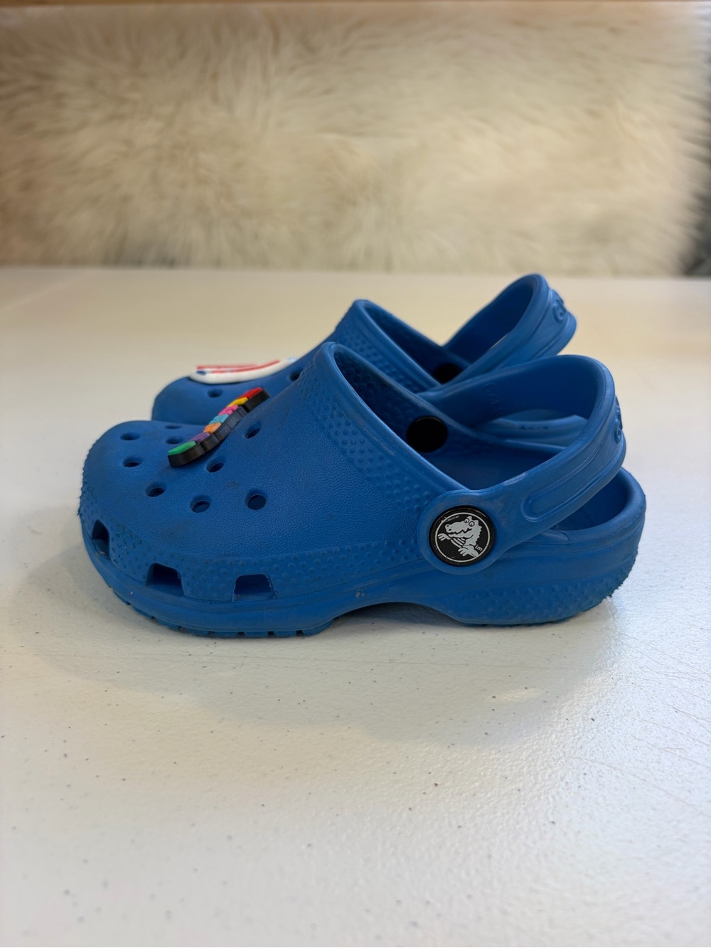 Crocs Classic Clogs Blue Boys size 8 Slurpee Jibblitz - Picture 3 of 5
